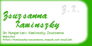 zsuzsanna kaminszky business card